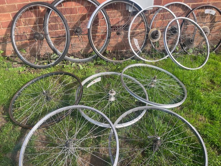 Assortment of 26inch bicycle wheels 