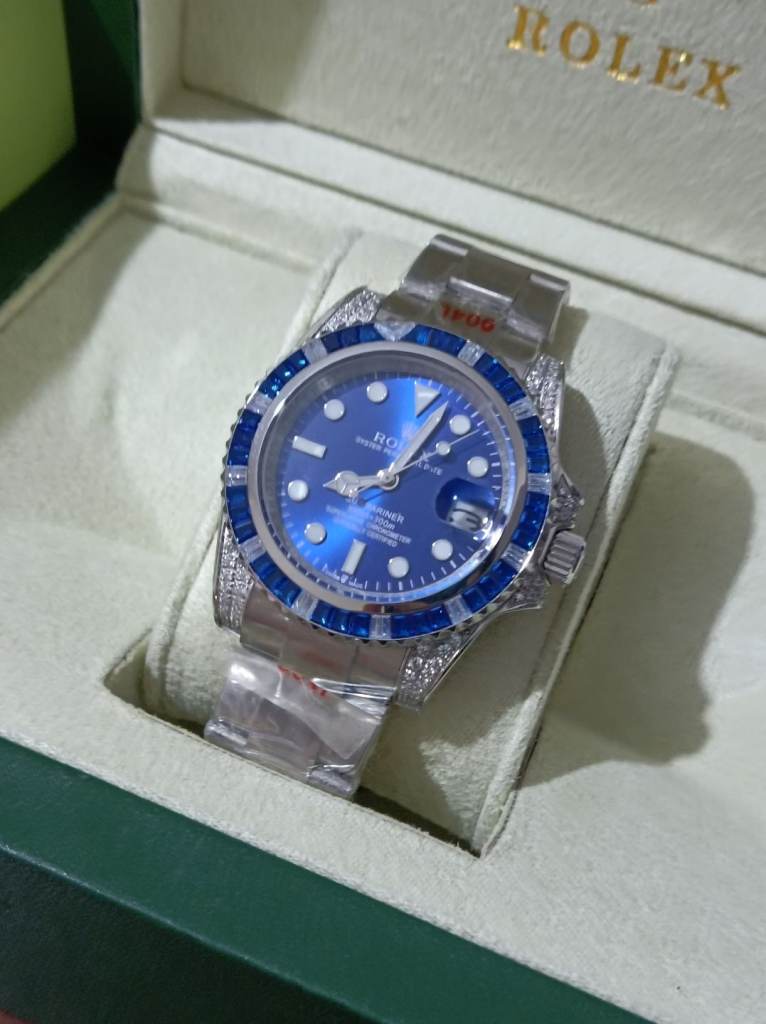 mrn rollex watch super lux blue sapphire