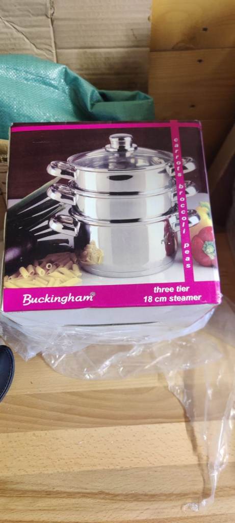 Buckingham Three Tier 18cm Steamer – Stainless Steel, New