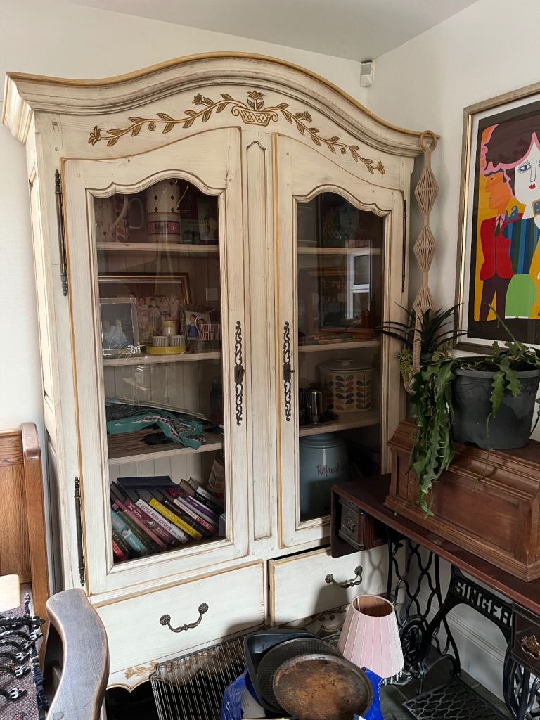 Fultons wooden display/ bookcase cabinet