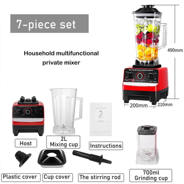 2L Commercial Food Blender Juicer Mixer Crusher Processor Grinder