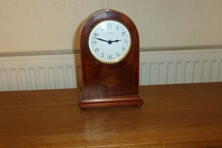 Edwardian Mantel Clock Converted to Quartz Movement ( NO TEXTS PLEASE )  