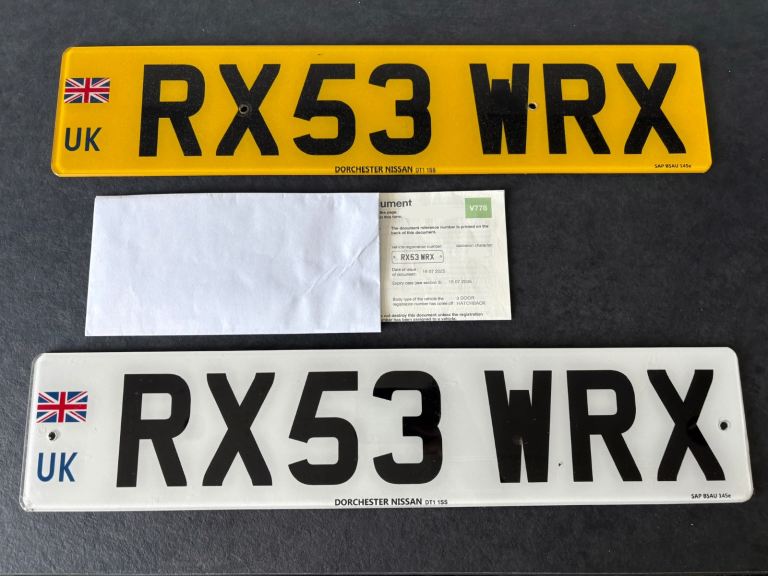 Private number plate RX53 WRX