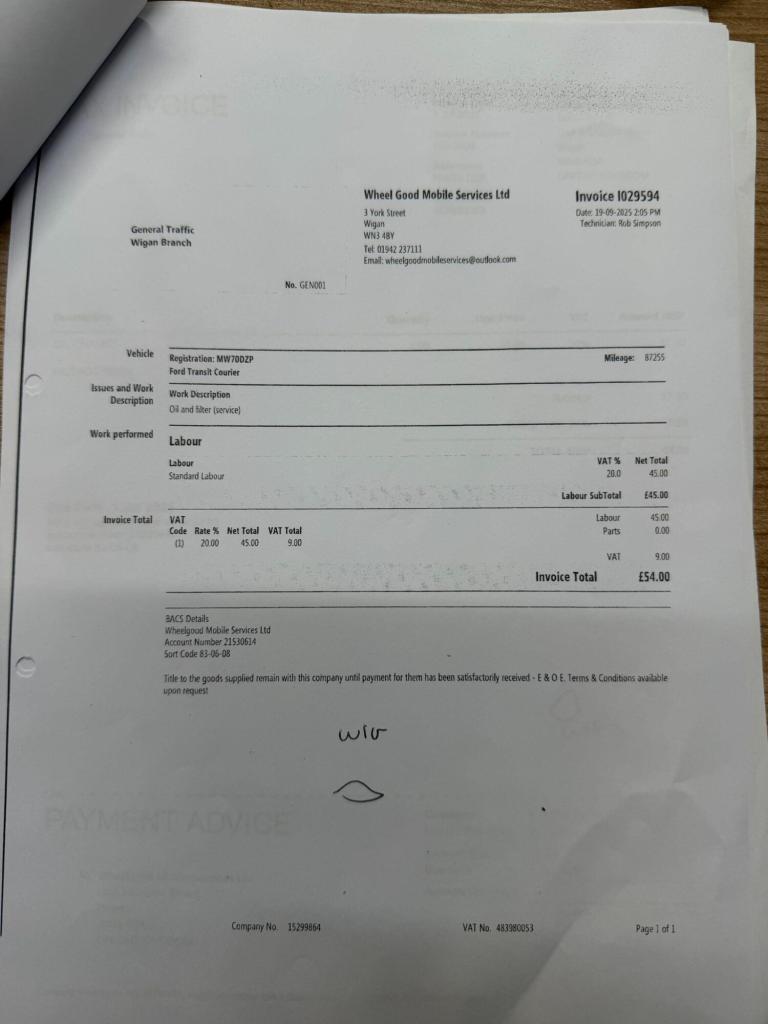 2020 Ford Transit Courier 1.5 TDCi Leader Van [6 Speed] PANEL VAN DIESEL Manual