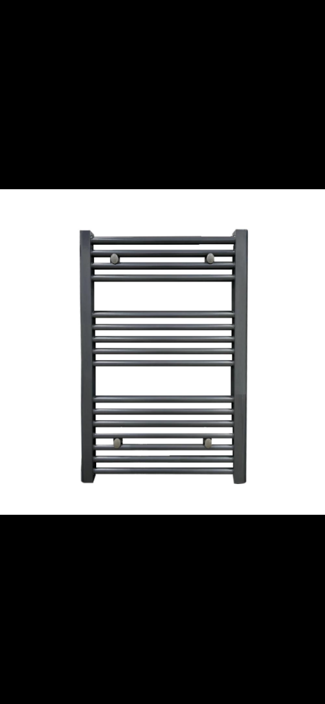 Brand New Anthracite Heated Towel Rail Radiator 800 x 500mm