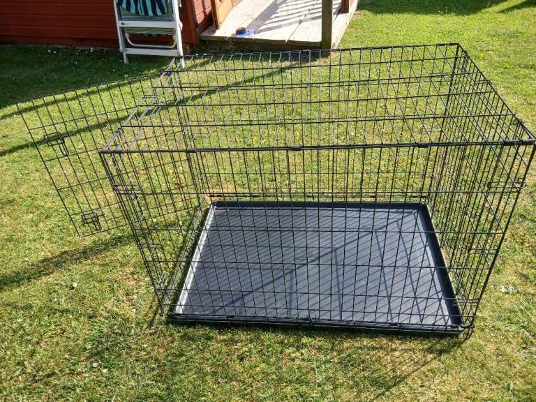 XL DOG CRATE MATT BLACK SINGLE DOOR L 107 CM W 70 CM H 76 CM SO529DW