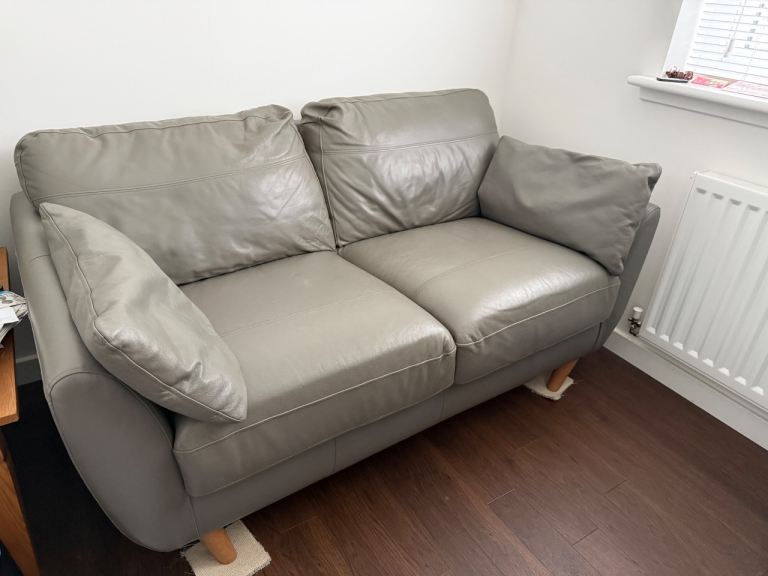 Next Grey Leather Sofa