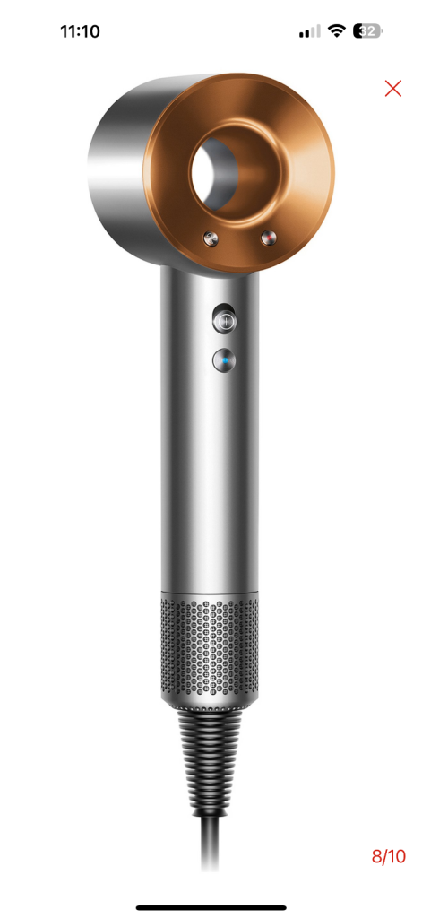 Dyson supersonic hair dryer - Bright Nickle/copper