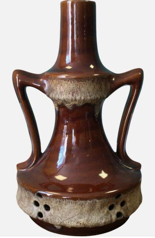 Share Vintage 1960s West German Brown Ceramic Fat Lava Lamp Base Mid-Century Modern