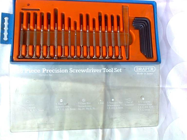 Screwdriver Set, New, No Text Please, Draper, 26 piece, precision tool set, made in Japan.