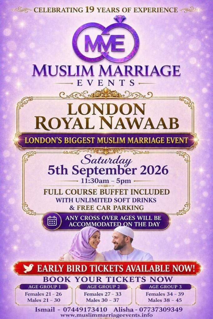 MUSLIM MARRIAGE EVENTS - 3 AGE GROUPS