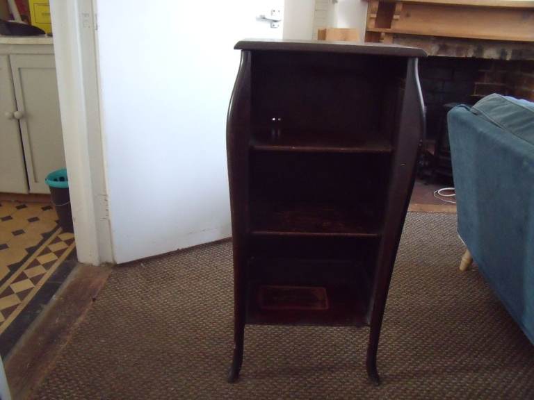 Small Antique Wooden Bookcase / Display Shelf Unit 18'' x 11'' deep x 38'' tall