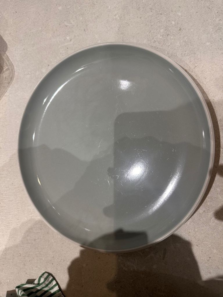 Grey dinner plates