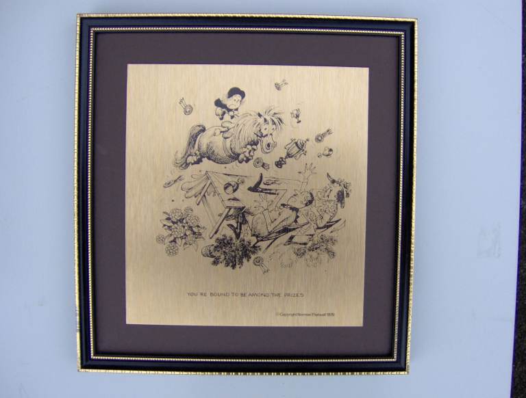 Framed horse / pony cartoon picture by Thelwell, 