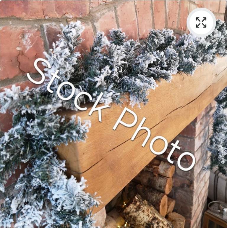 2.5m Green Snow tipped Garland 