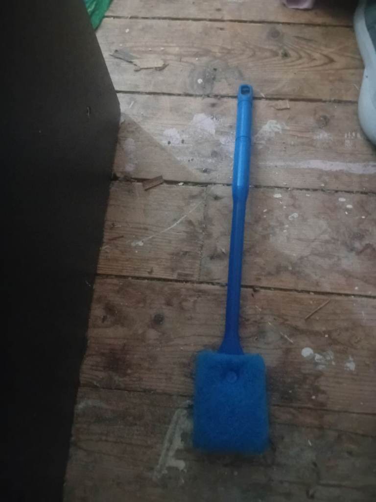 Cleaner glass scraper brush blue 