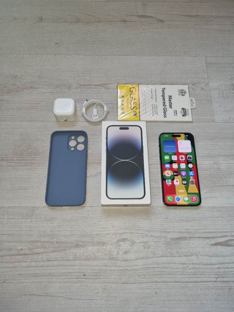 Iphone 14 Pro Max 5G Bundle 512GB Unlocked Warranty Black 