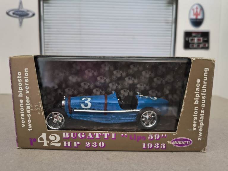 Vintage Bugatti Type 59 classic sports car 1933 boxed