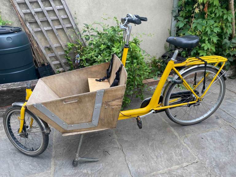 Vintage Bakfiets classic short cargo bike, customised with opening door