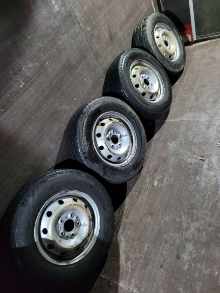 4x Boxer Relay or Ducato 15inch wheels with good 215 70 15c tyres 