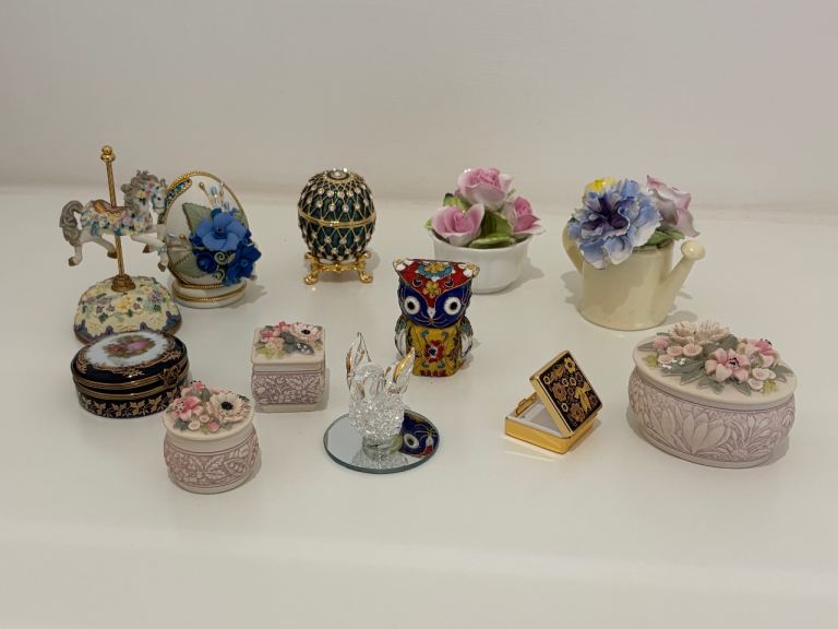 Decorative Ceramic Trinket Boxes and Figurines – Mixed Set