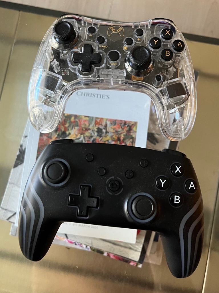 Wireless Game Controllers - Black & Clear