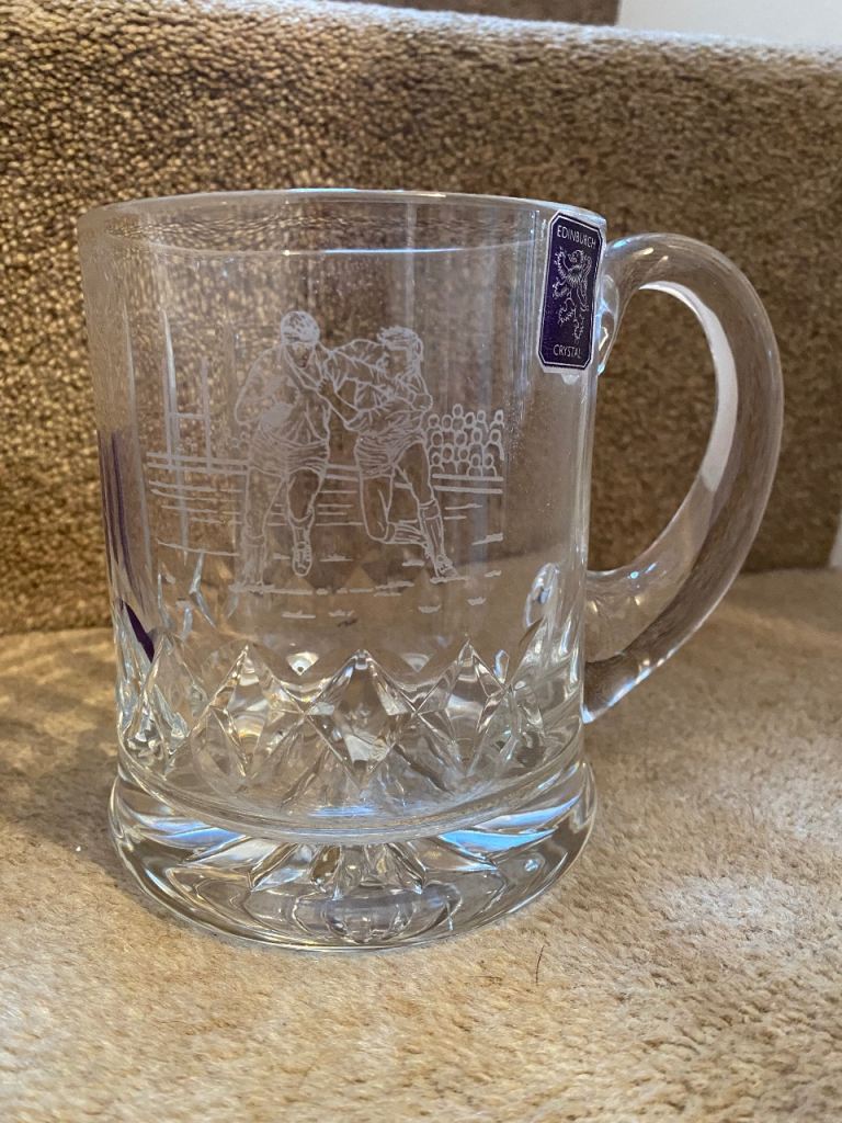Edinburgh Crystal Rugby Players Tankard