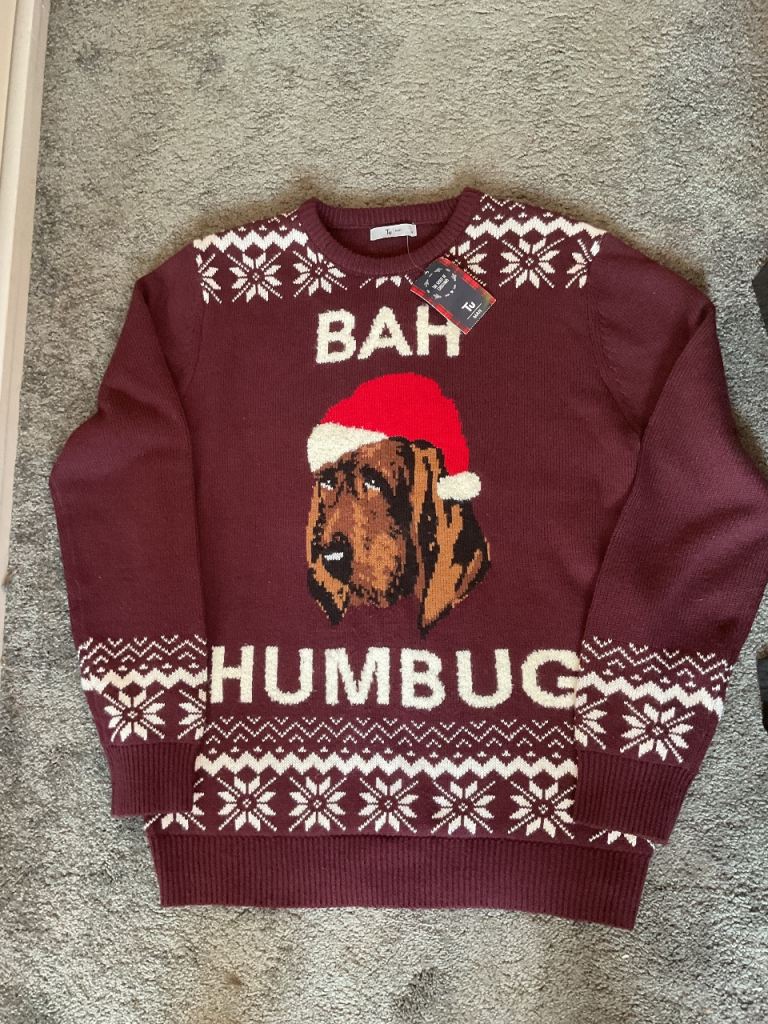 Tu MAN M 'Bah Humbug' Christmas Jumper – New with Tags