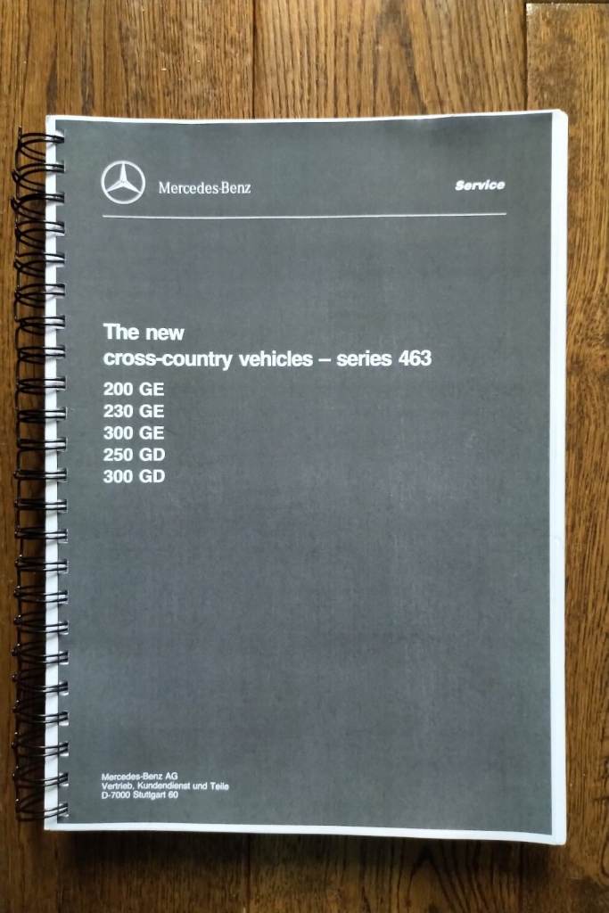 Workshop Manual Mercedes G-Wagon W463 230 GE 300 GE 250 GD 300 GD / 342 PAGES