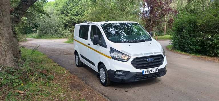 2020 Ford Transit Custom 2.0 EcoBlue 105ps Low Roof D/Cab Leader Van 67k a/c crew cab finance  PA...