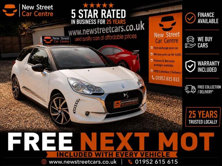 2017 DS Automobiles DS 3 1.2 PureTech 82 Connected Chic 3dr HATCHBACK PETROL Manual