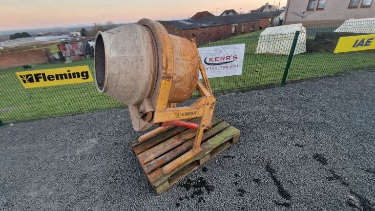 Tractor three point linkage pto driven cement mixer 