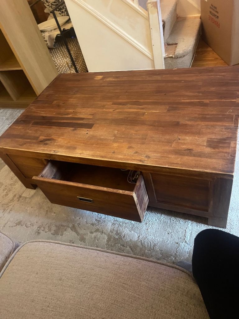 Large reclaimed wood coffee table 