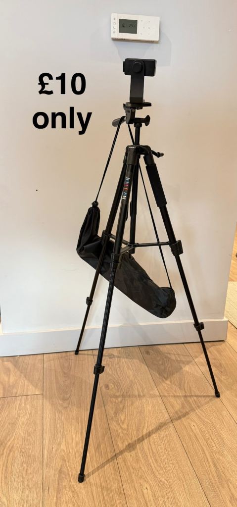 Camera Tripod with Phone Holder and Carry Bag 