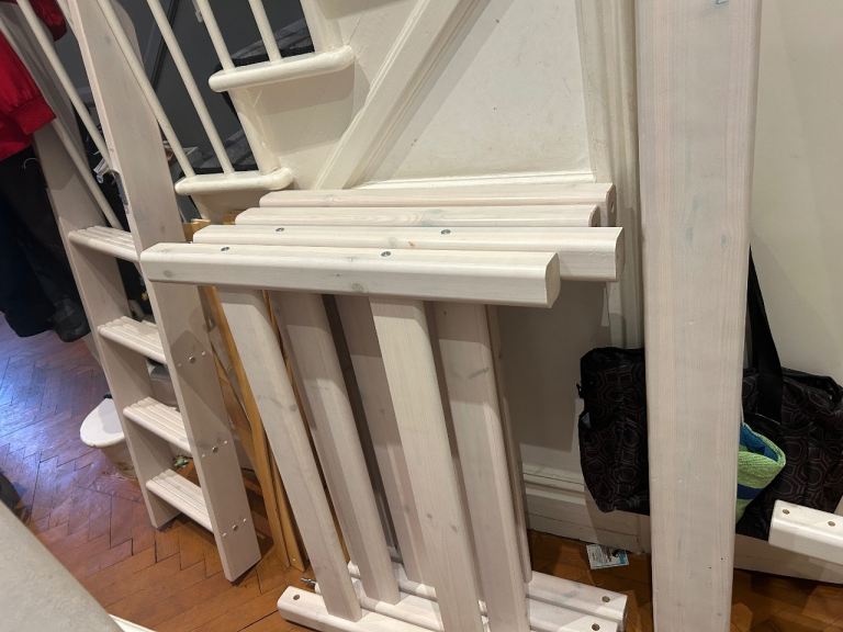 Flexa Mid Sleeper Bed Frame – White Wood, Good Condition
