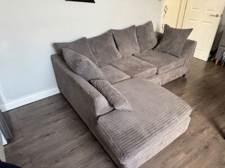 Corner sofa + dining table + tv