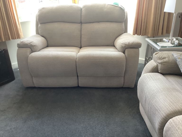 image for Light grey two seater recliner  sofa