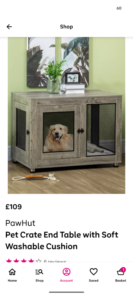 Paw hut dog crate side board