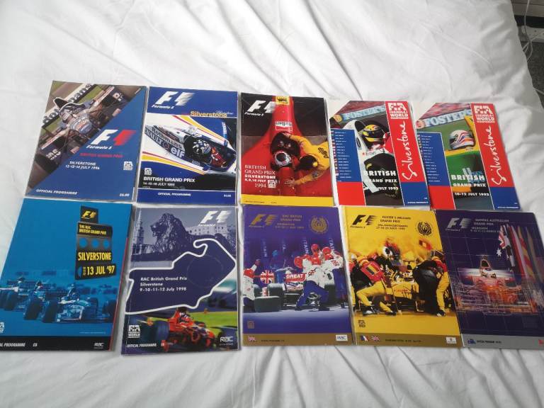 Official F1 programmes x 10