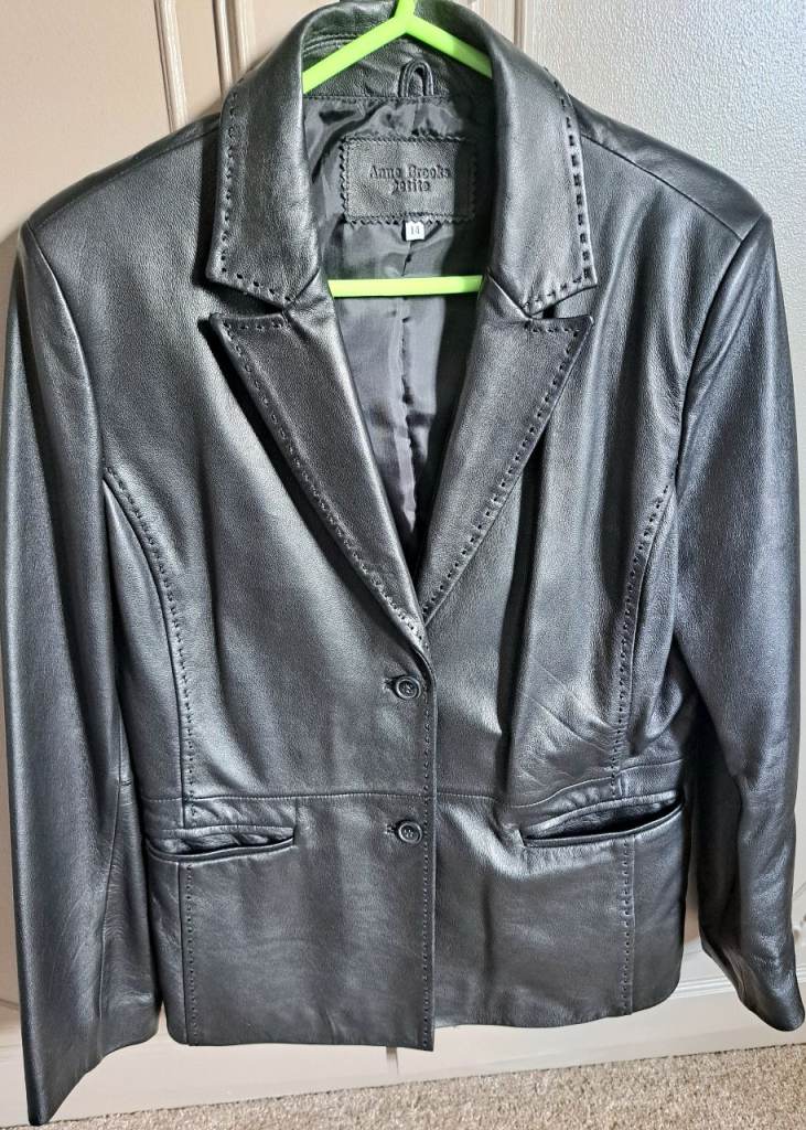 image for Black Leather Jacket -  Condition as new