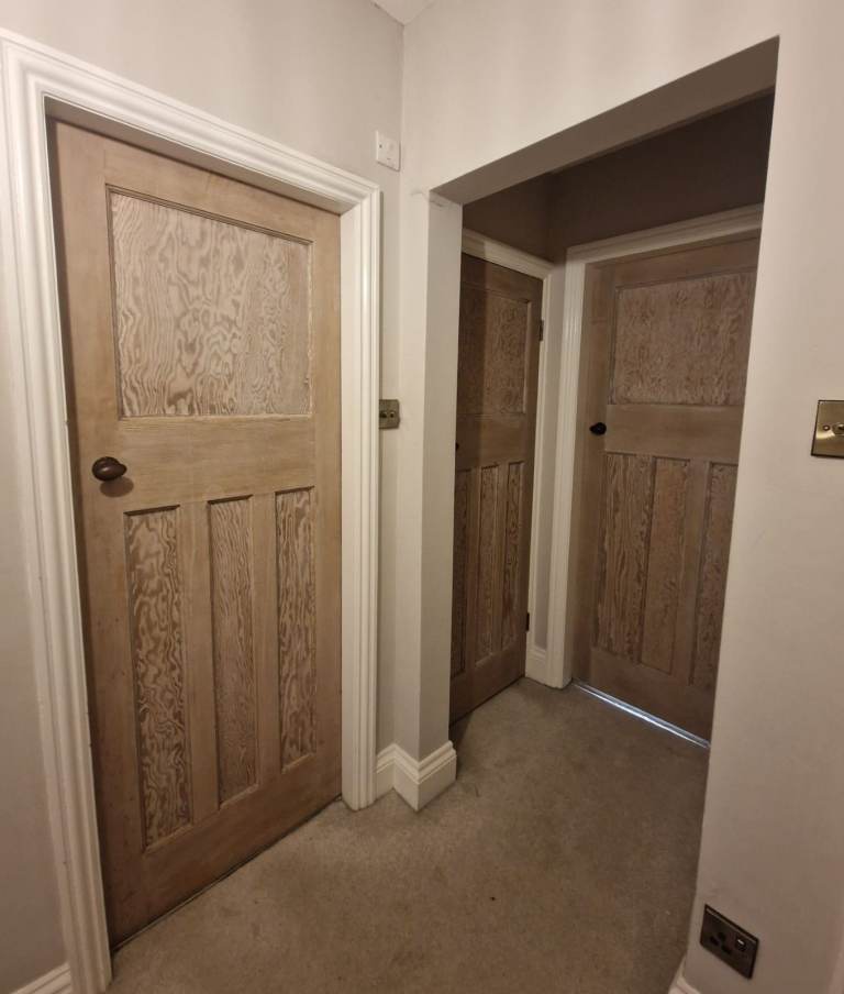 2 x 1930s Solid Wood Doors