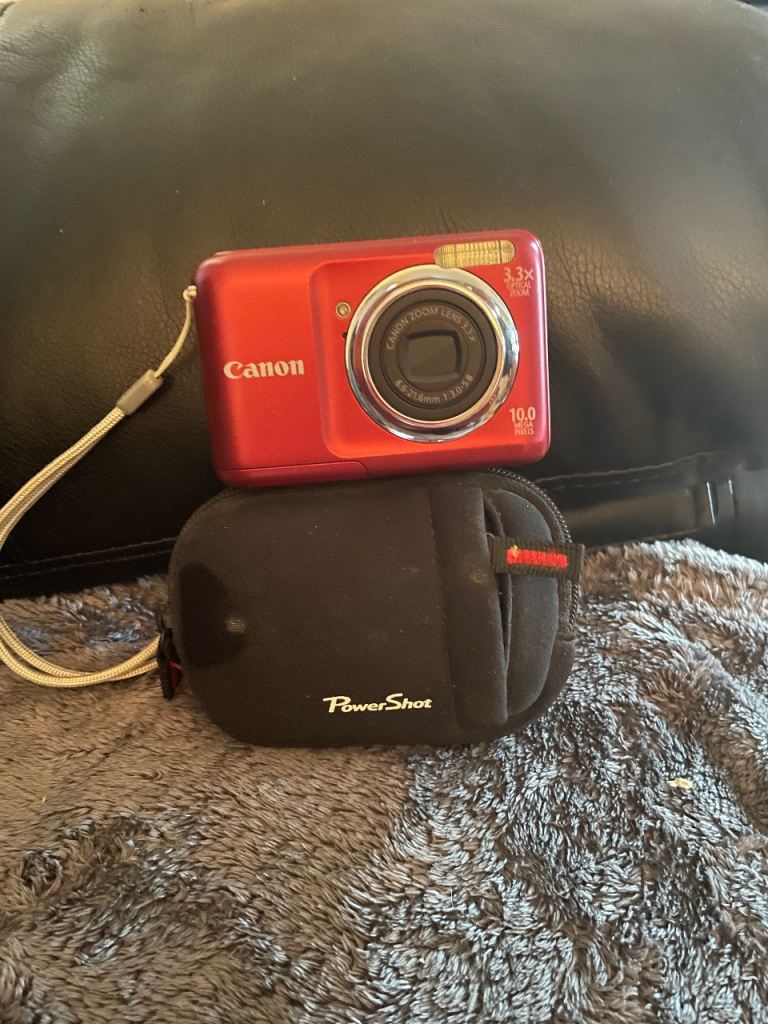 Canon PowerShot Digital Camera – Red, Good Condition