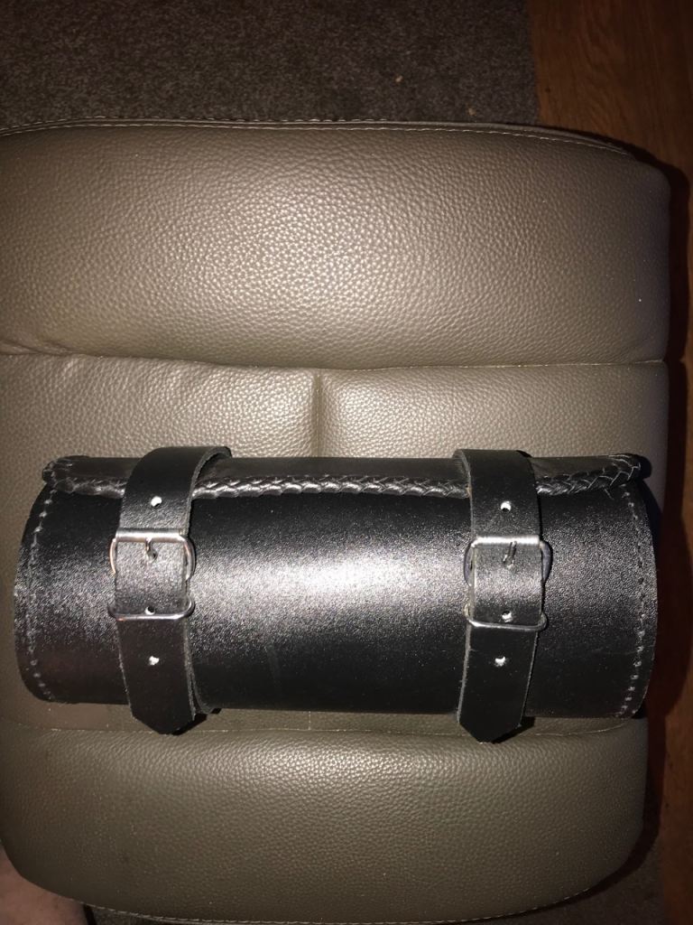 LEATHER TOOL ROLL HARLEY CHOP TRIKE CUSTOM
