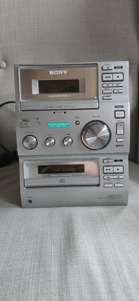 Sony CMT-CP100 Micro HiFi Stereo System with CD Cassette Radio Tested Working