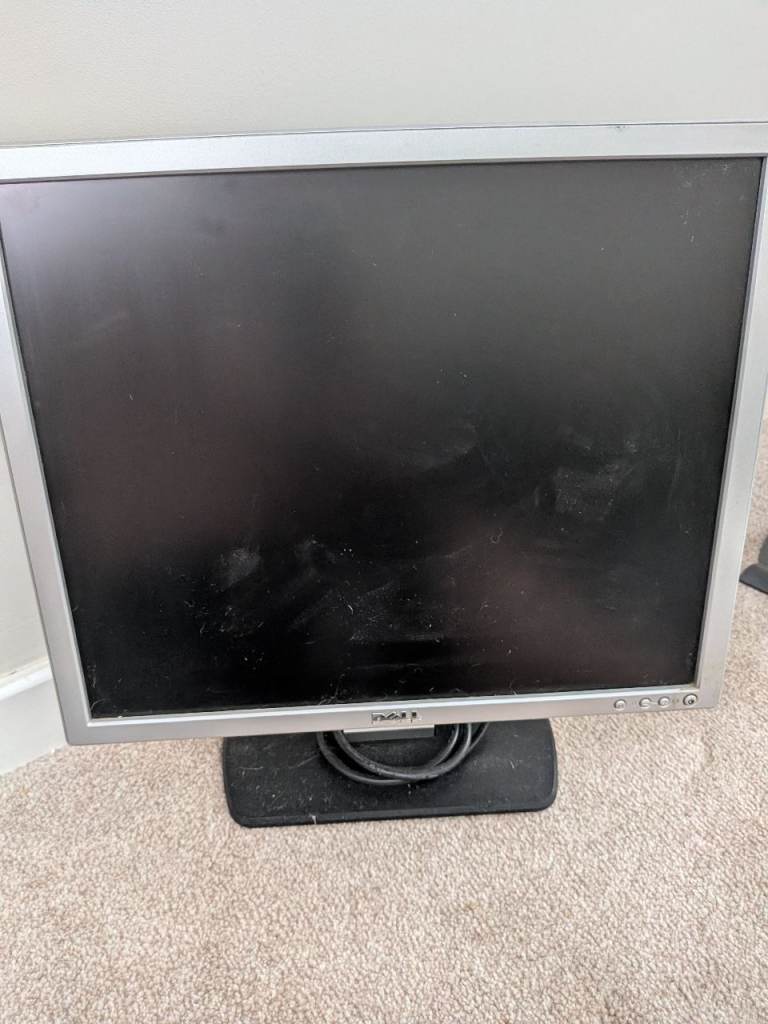 Dell Computer Monitor - Silver/Black, Good Condition