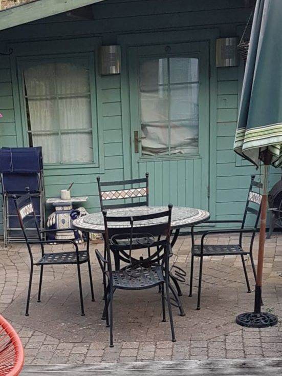 Garden Mosaic Metal Table and Chairs Set 