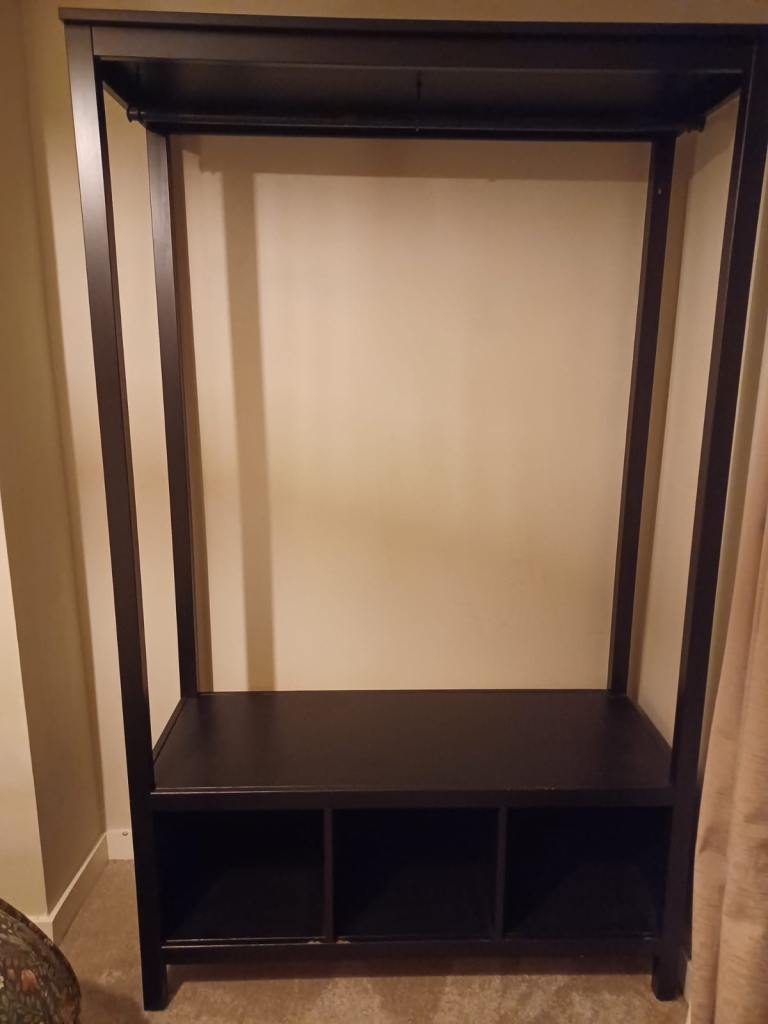 IKEA HEMNES Open Wardrobe Dark Brown 120x50x197cm Good Condition