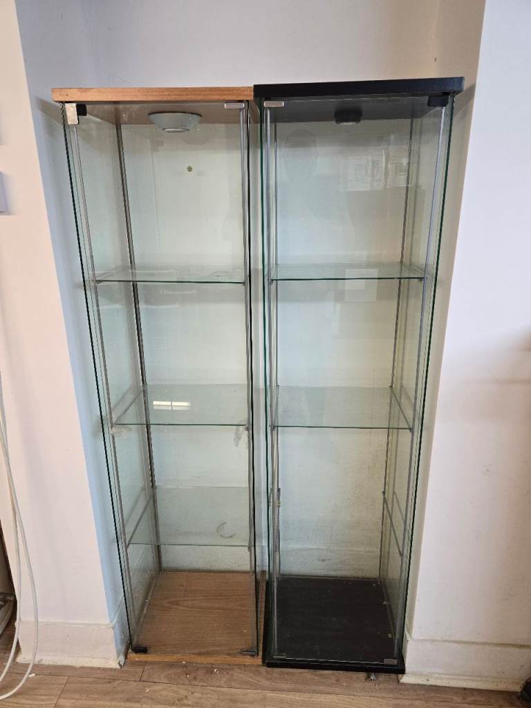 IKEA DETOLF glass-door cabinets  set of 2