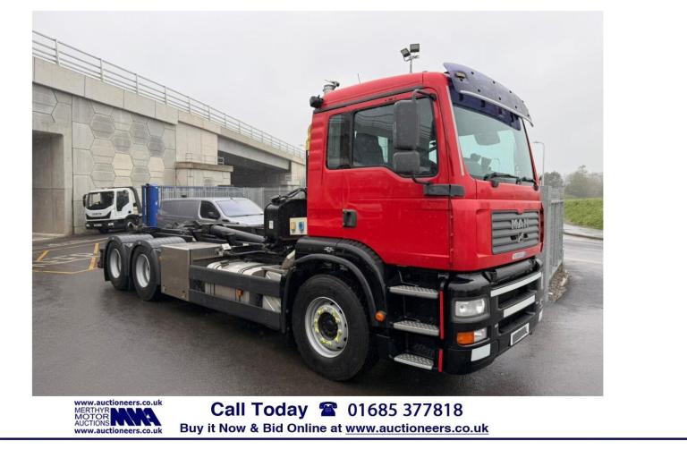 2005 MAN TG-A 26.363 MSV 6X4 AUTO 26 TON MULTI LIFT HOOK LOADER ------------------------- NA Dies...