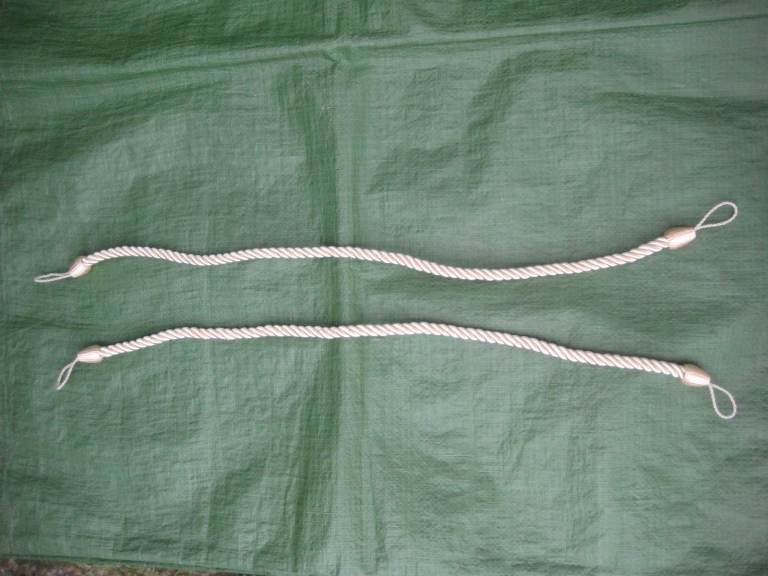 Pair of Elegant Rope Curtain Draws 70 cm Long Including Loops for £4.00